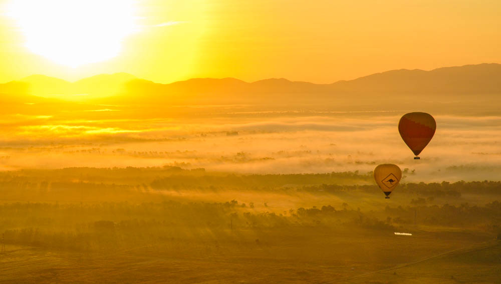Hot Air balloons over the Atherton Tablelands