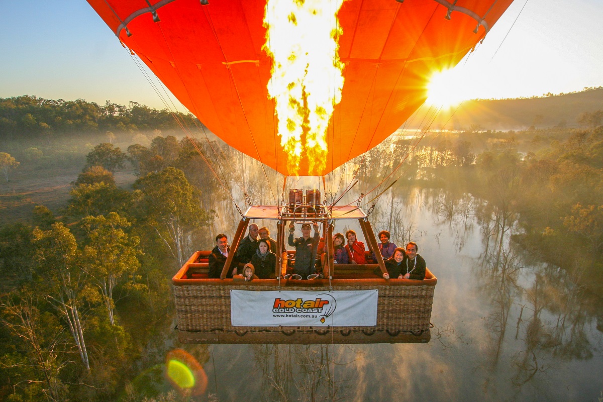 spectacular Hot Air Balloon in flight photo