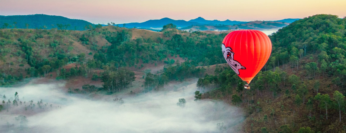 Take a hot air balloon ride over Scenic Rim Australia