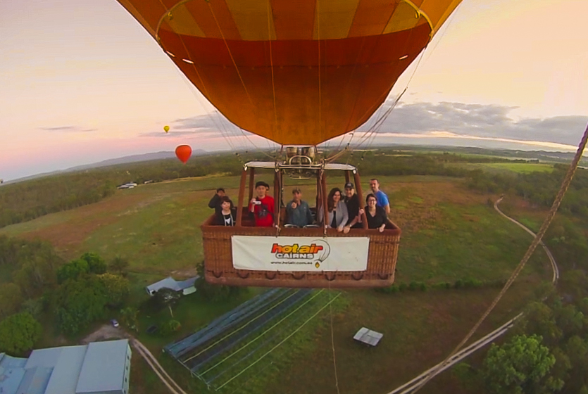 Hot Air Balloon Cairns Callum Hanlon inflight