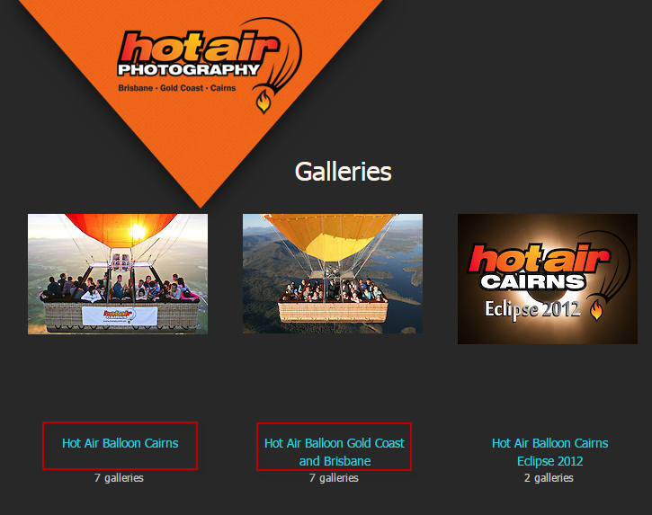 Hot Air Balloon | Photoshelter Help - Gallery Navigation