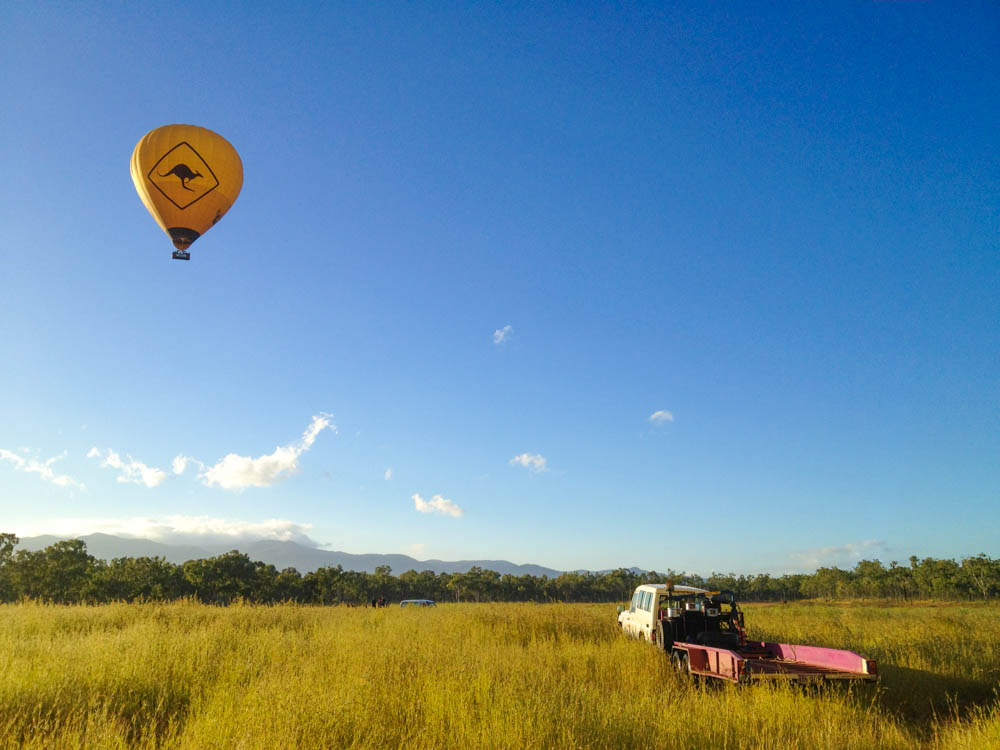 Hot Air Balloon landing