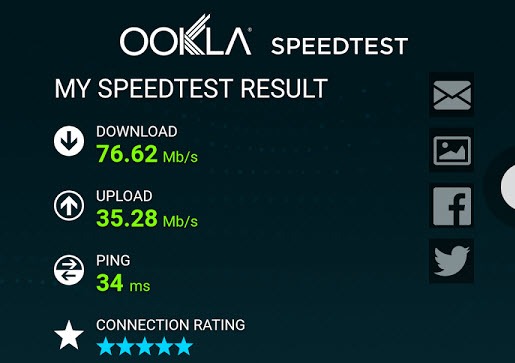 Mareeba Speedtest result 2017